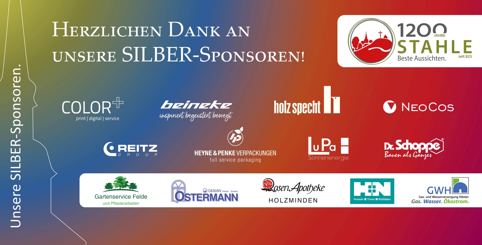 Teil 1 der SILBER-Sponsoren des Stahler Dorfjubiläums