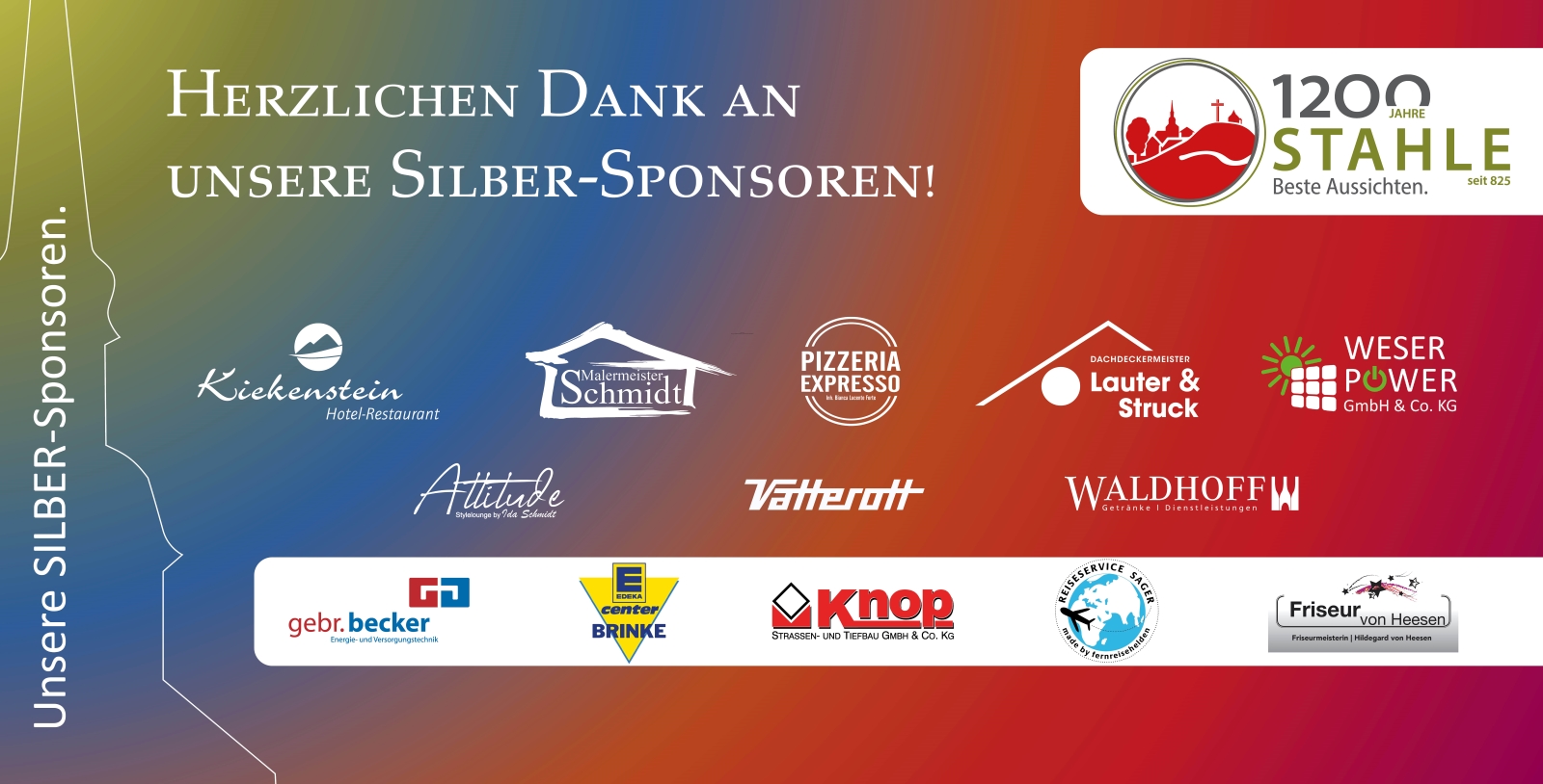 Teil 2 der SILBER-Sponsoren des Stahler Dorfjubiläums